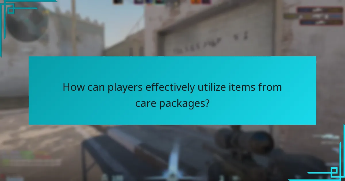 What items can players expect in the care packages?