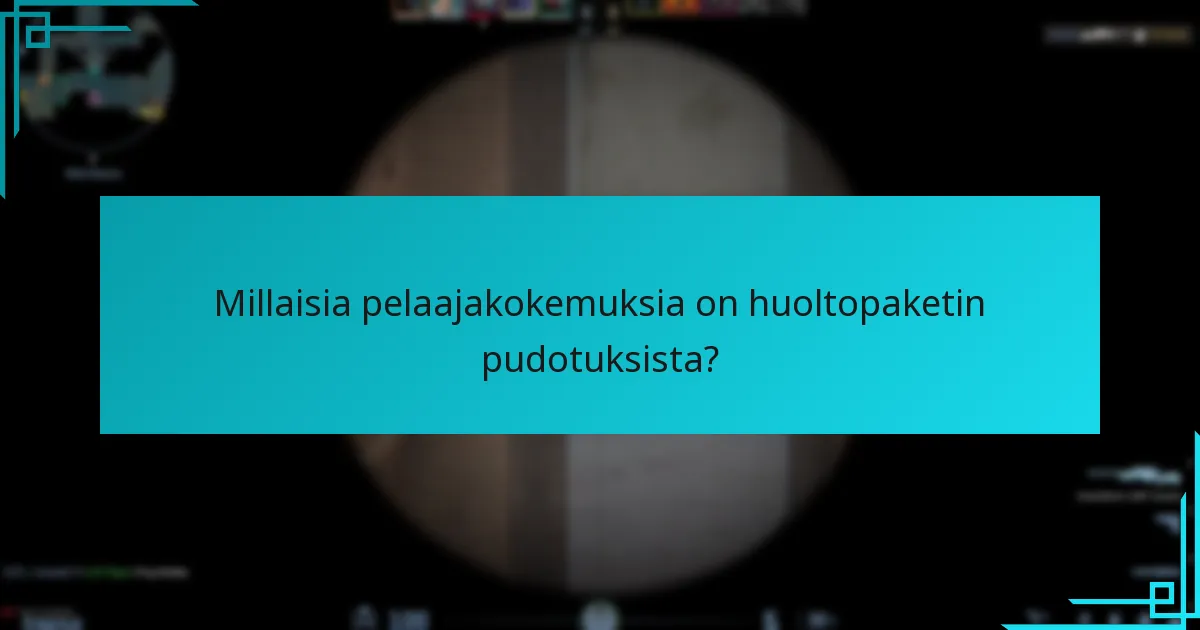 Millaisia tilastotietoja on saatavilla huoltopaketin pudotuksista?