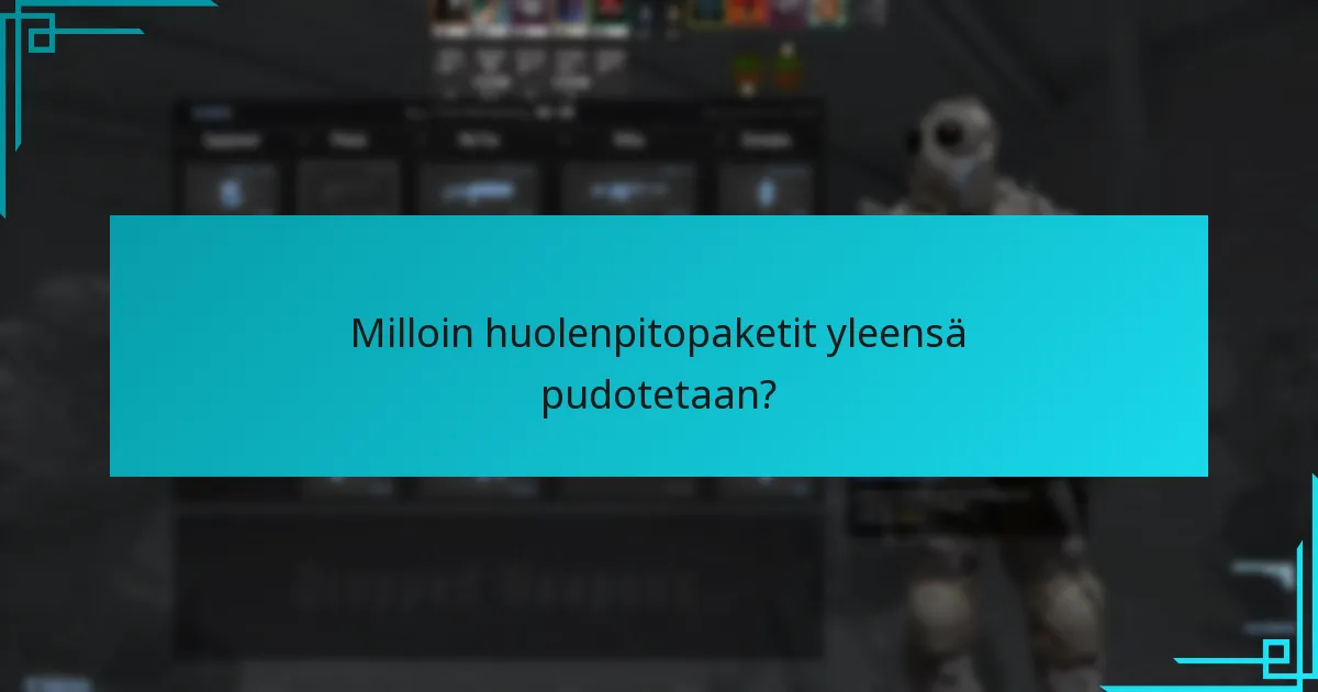 Mitkä esineet todennäköisesti ilmestyvät tulevissa huolenpitopaketissa?