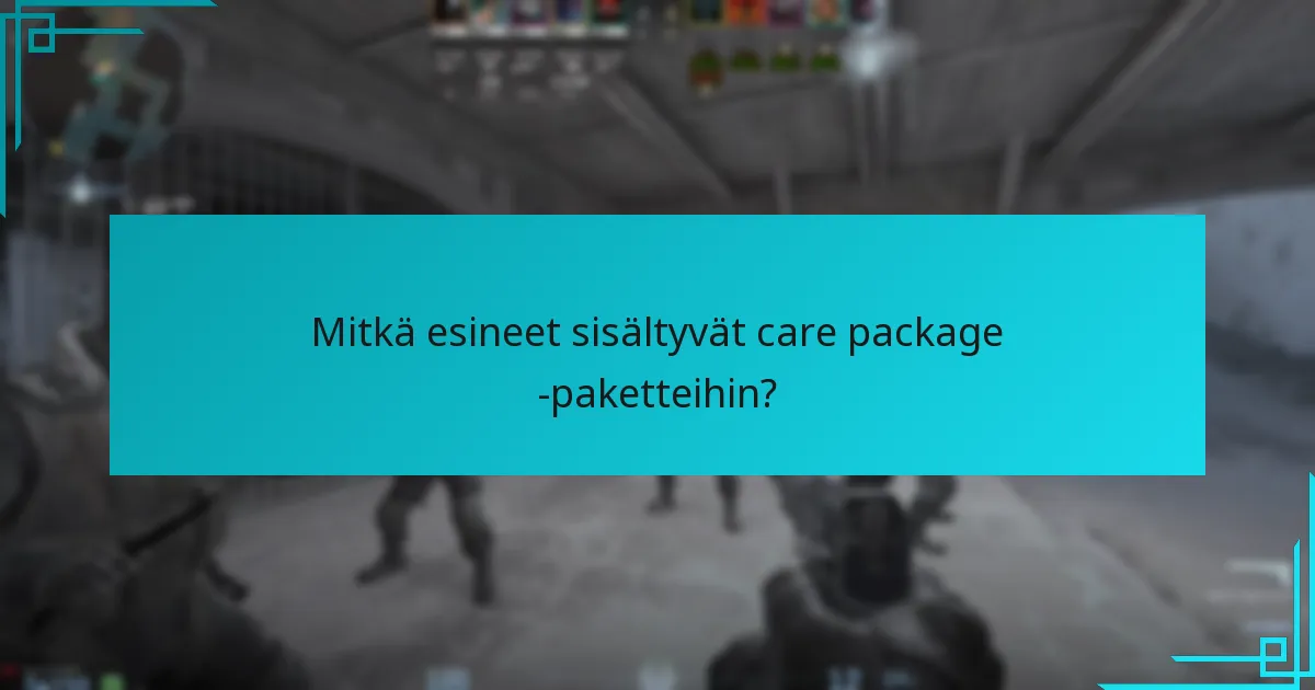 Mitä yhteisö ajattelee care package -tiputustapahtumista?
