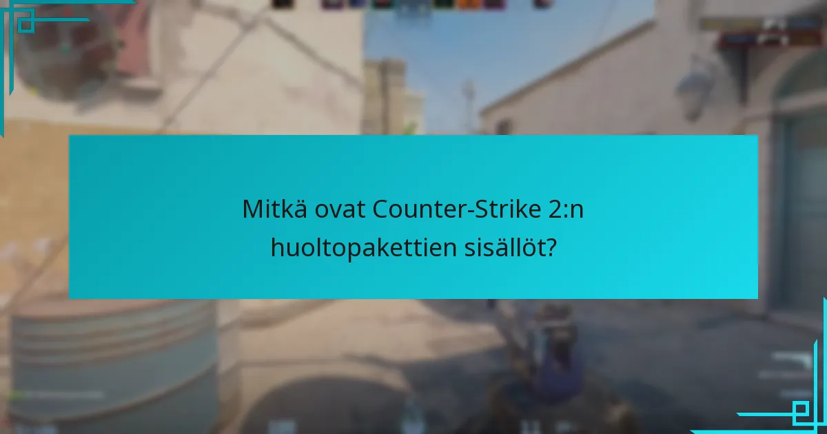 Missä voin löytää visuaalisia esityksiä huoltapakettien sisällöistä?